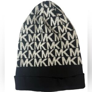 MICHAEL Michael Kors Black and White Knit Beanie